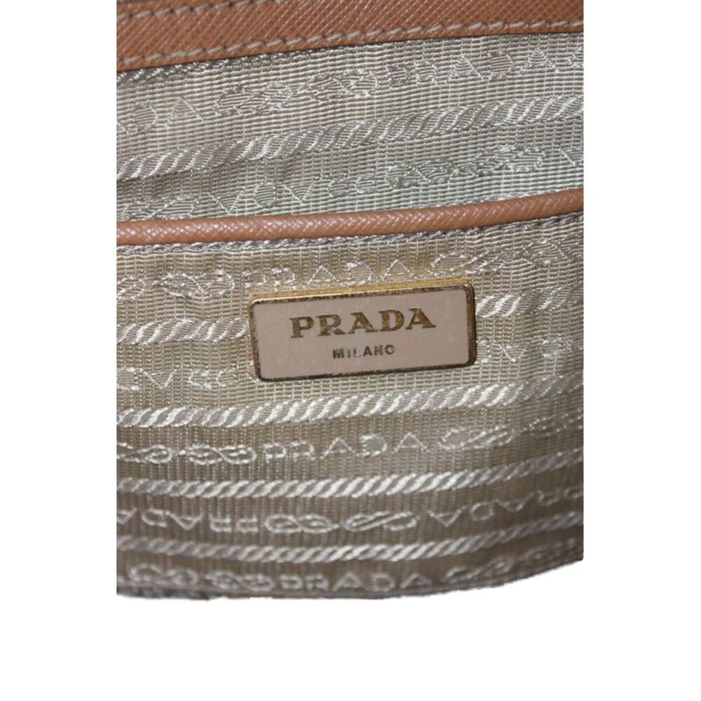 Prada Women's Leather Galleria Saffiano Lux Tote Handbag Camel - Picture 11 of 11